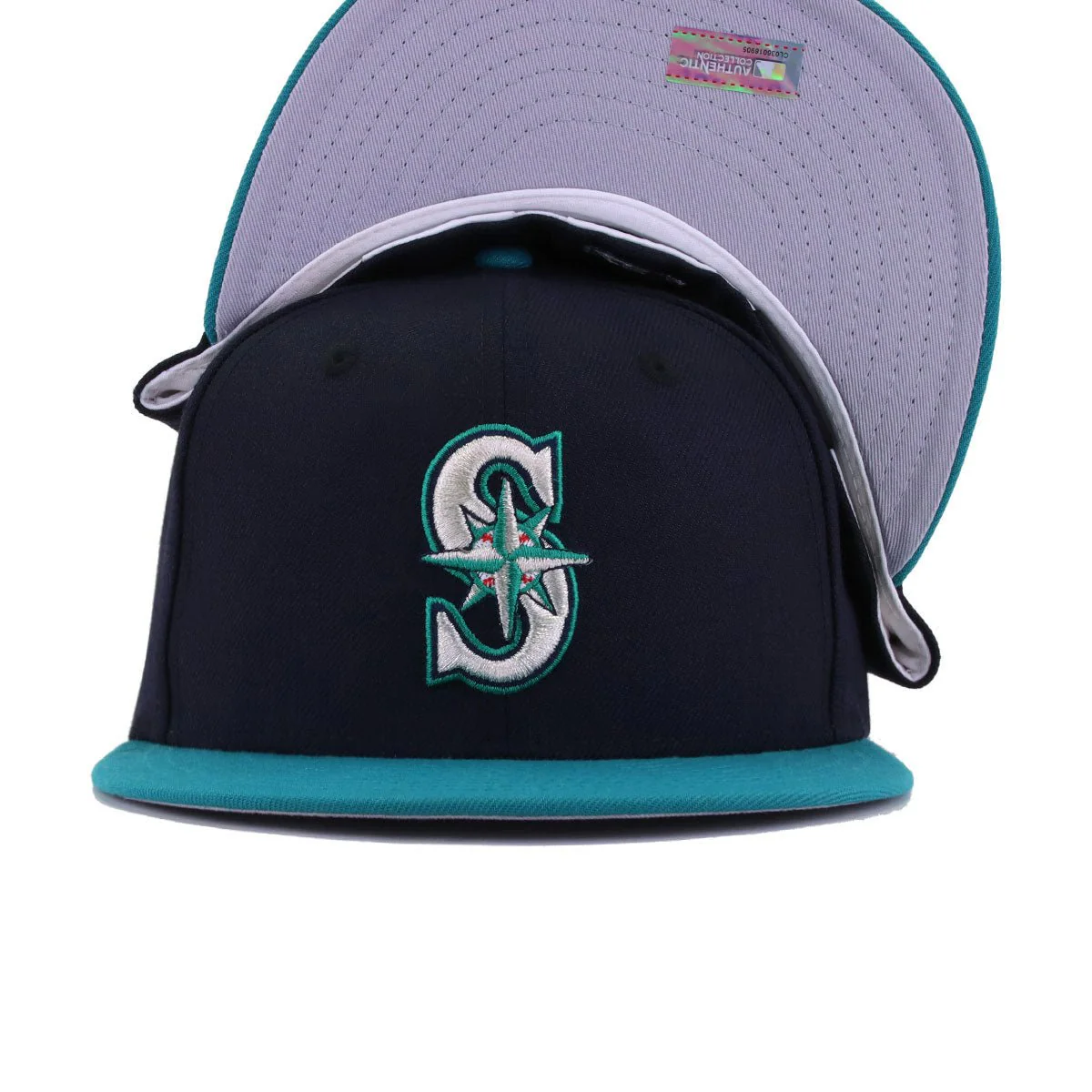 Seattle Mariners Navy Northwest Green Cooperstown AC New Era 59Fifty Fitted - Image 4