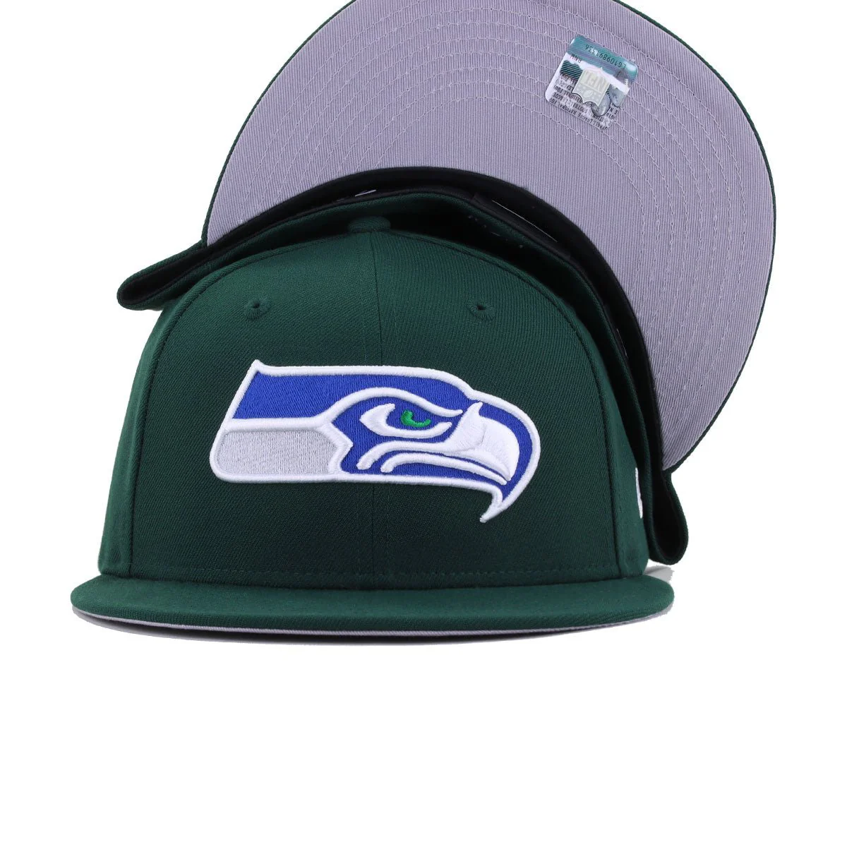 Seattle Seahawks Dark Green New Era 59Fifty Fitted - Image 4