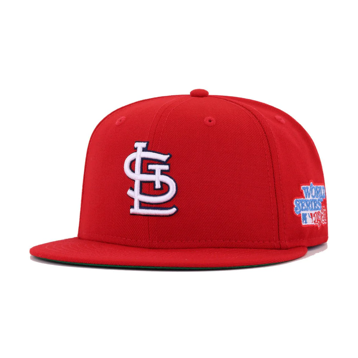St Louis Cardinals Scarlet 1982 World Series Cooperstown Green Bottom New Era 59Fifty Fitted