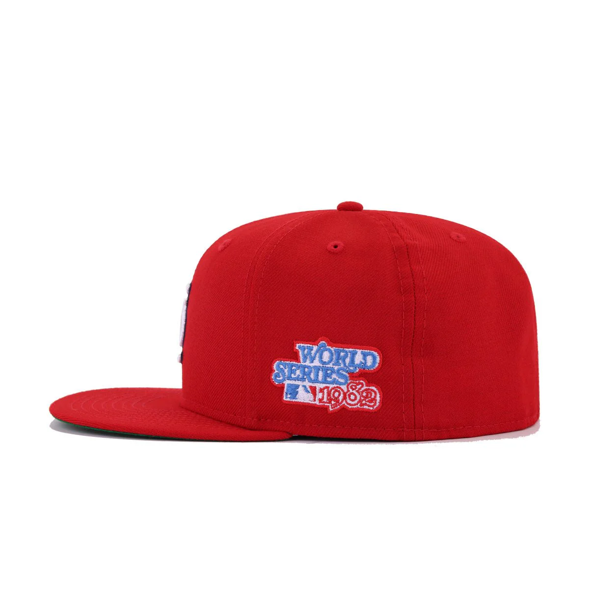 St Louis Cardinals Scarlet 1982 World Series Cooperstown Green Bottom New Era 59Fifty Fitted - Image 2