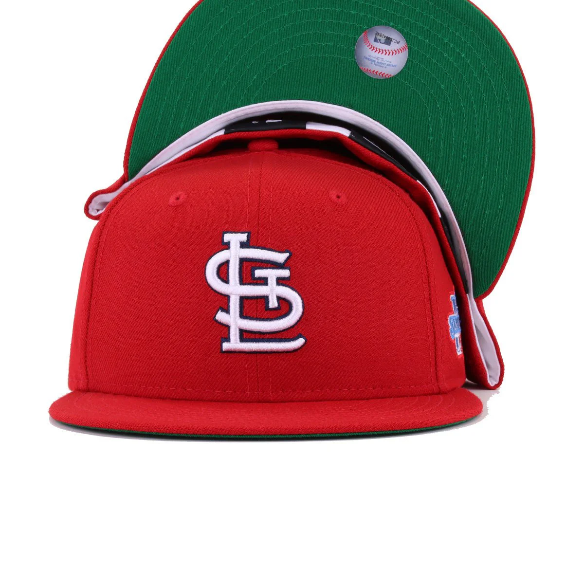 St Louis Cardinals Scarlet 1982 World Series Cooperstown Green Bottom New Era 59Fifty Fitted - Image 5