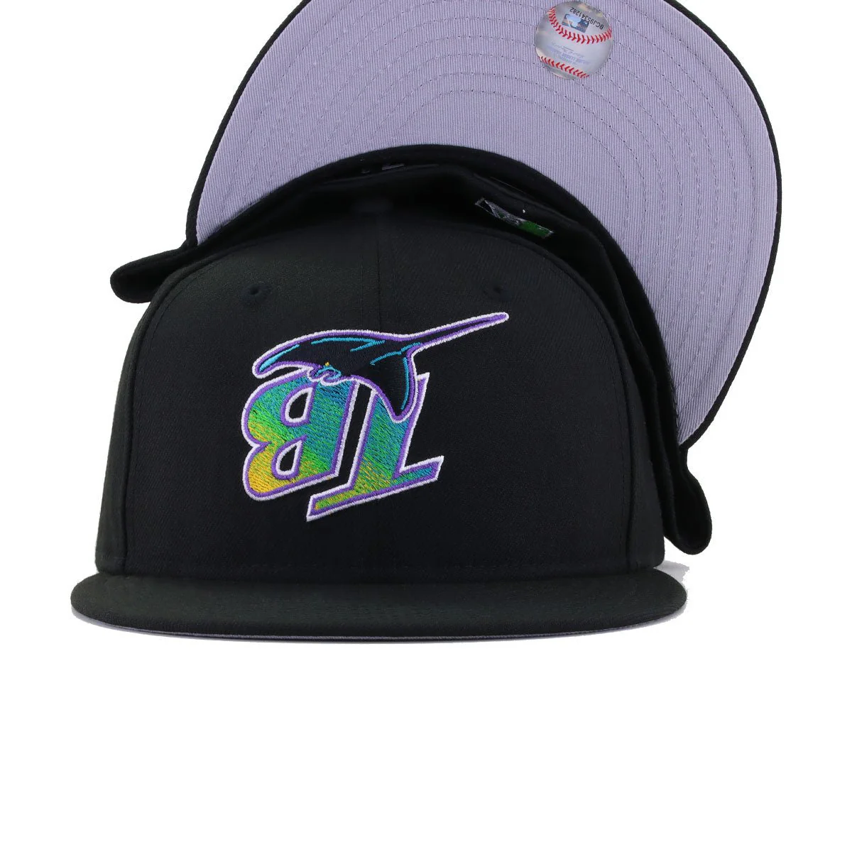 Tampa Bay Rays Black Upside Down New Era 59Fifty Fitted - Image 5