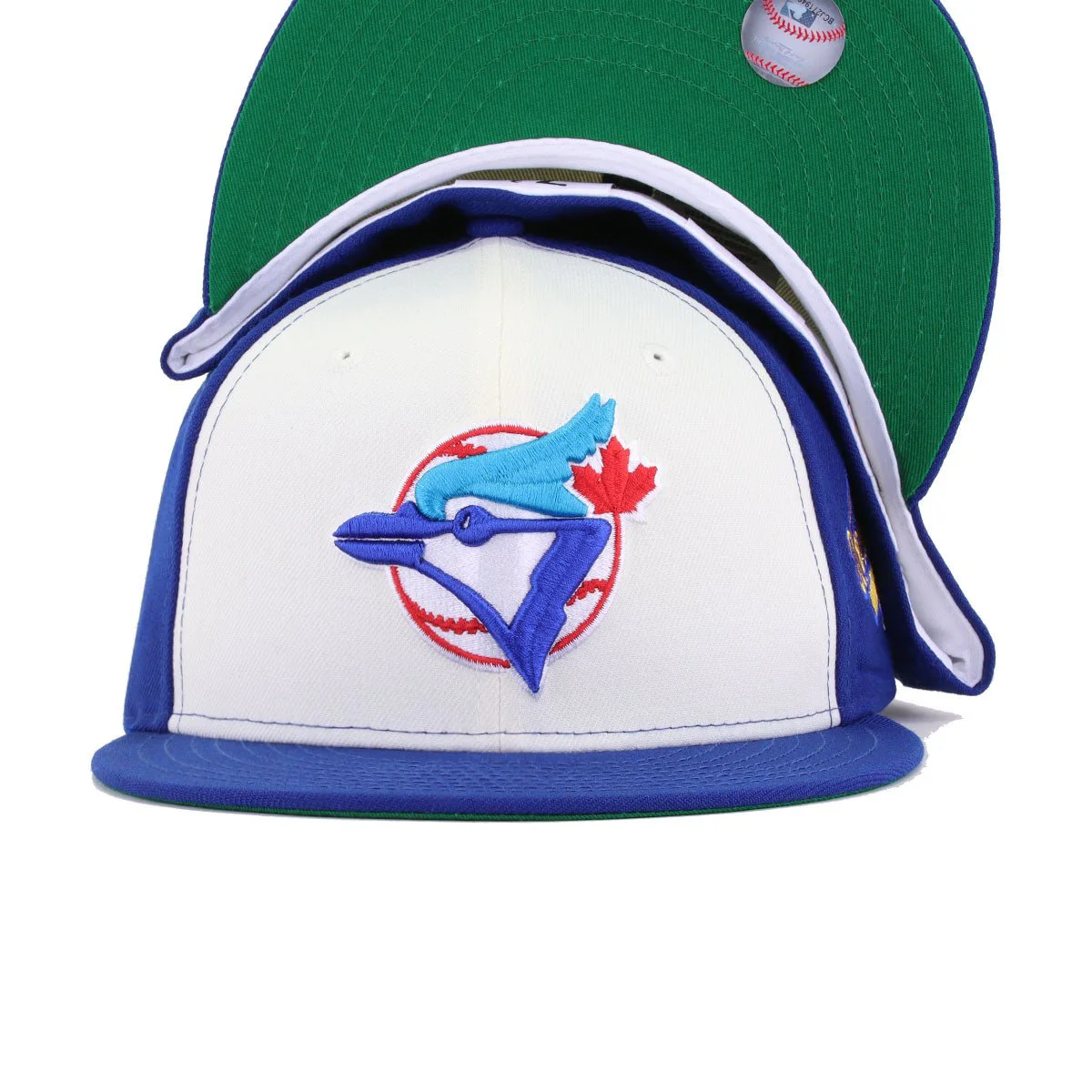Toronto Blue Jays Chrome Light Royal Blue 1992 World Series Cooperstown Green Bottom New Era 59Fifty Fitted - Image 5