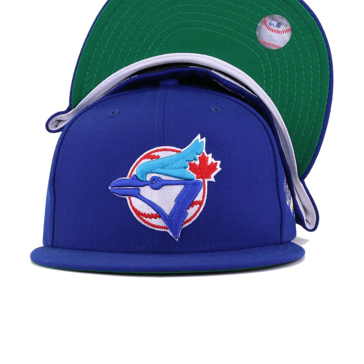 Toronto Blue Jays Light Royal Blue 1993 World Series Cooperstown Green Bottom New Era 59Fifty Fitted - Image 5
